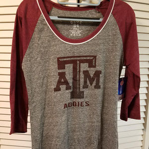 Texas A&M 3/4 Length Raglan Tee